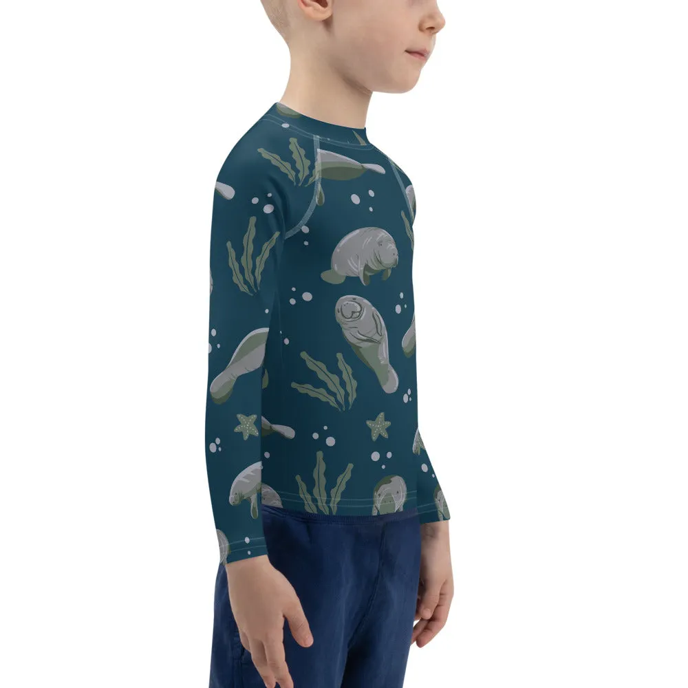 Manatees Kids Rash Guard (POD)