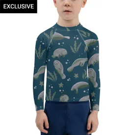 Manatees Kids Rash Guard (POD)