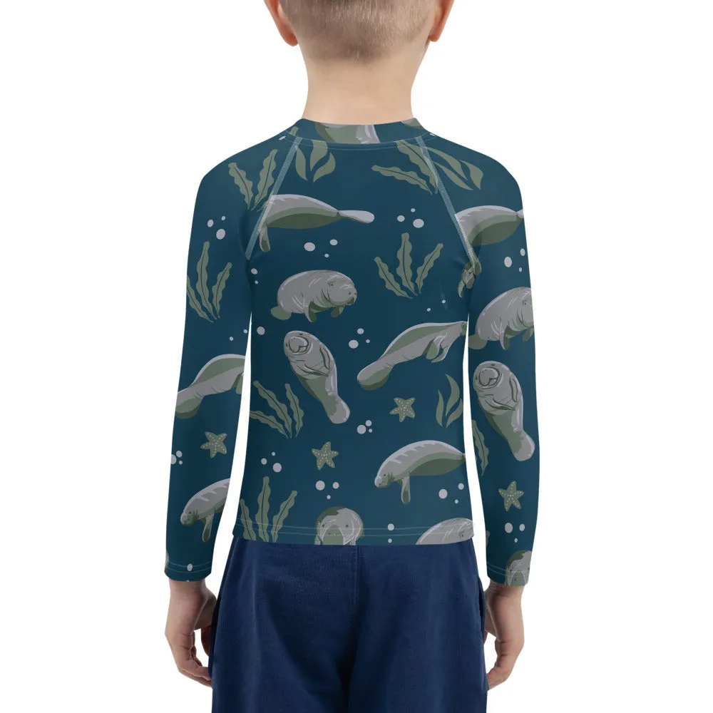 Manatees Kids Rash Guard (POD)