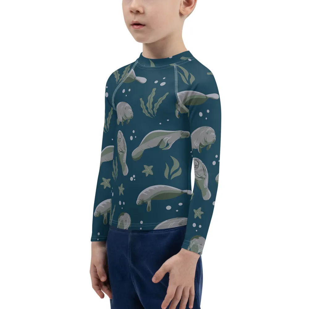 Manatees Kids Rash Guard (POD)