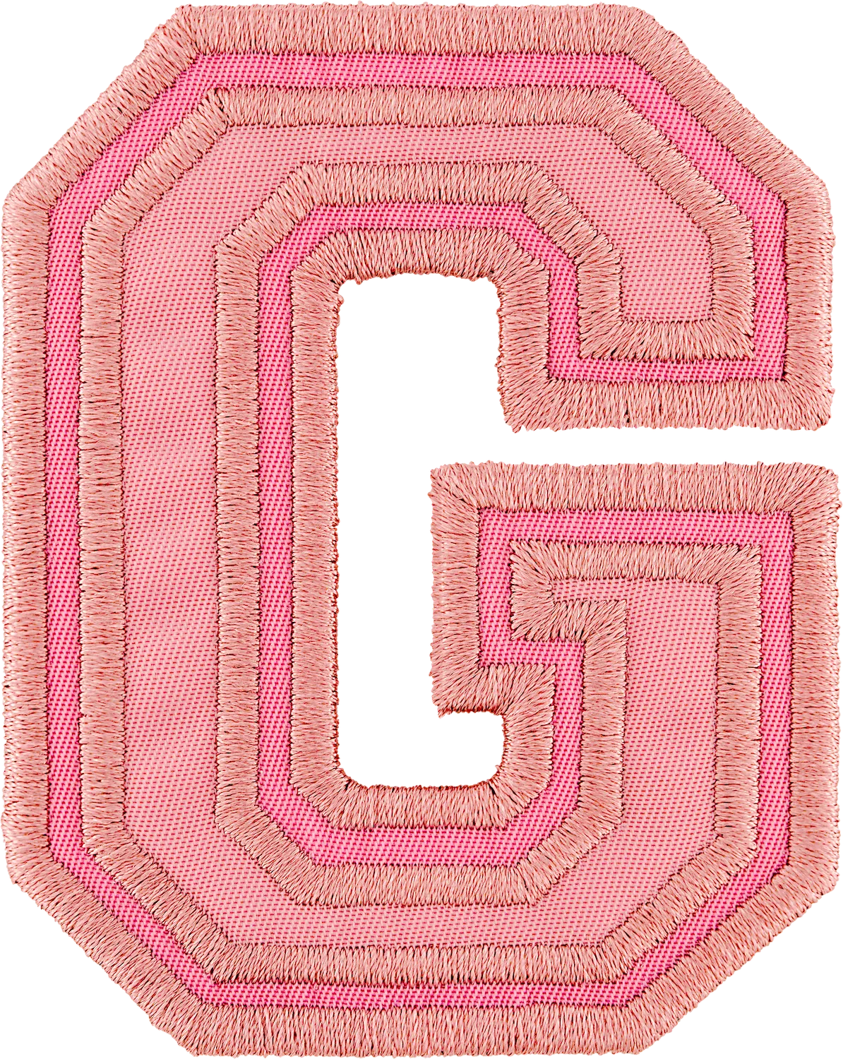 Mauve Varsity Nylon Letter Patch