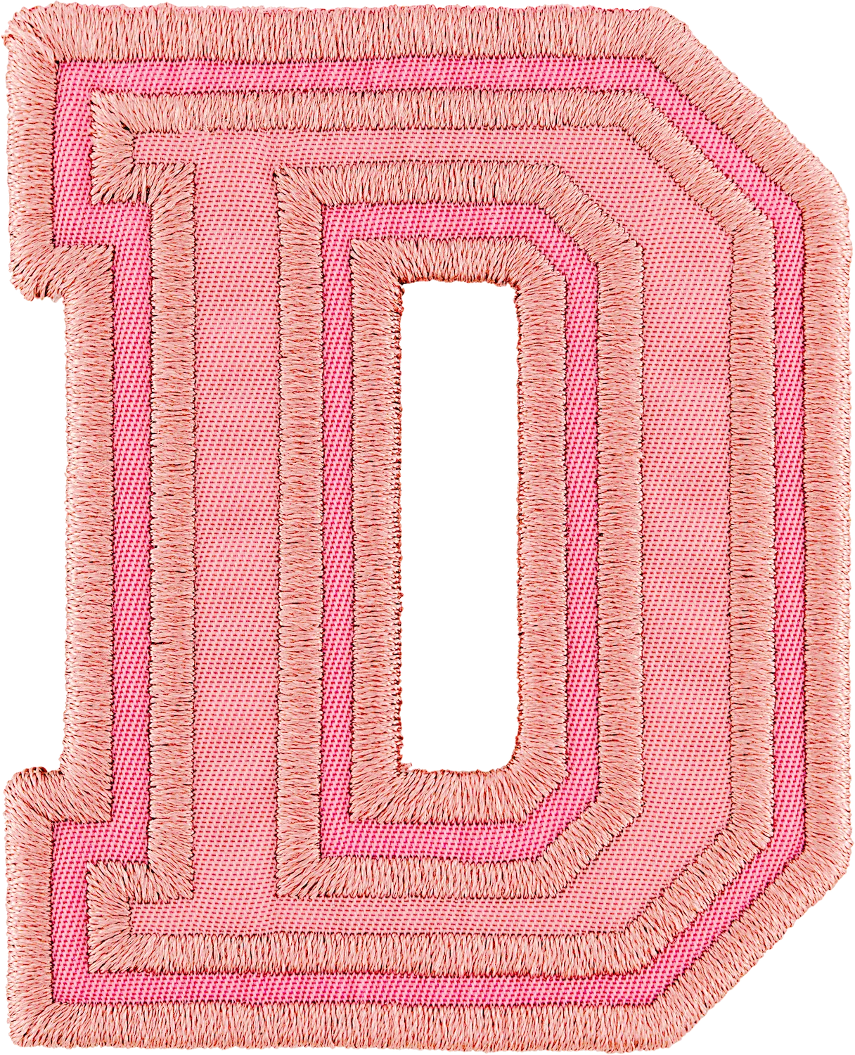 Mauve Varsity Nylon Letter Patch