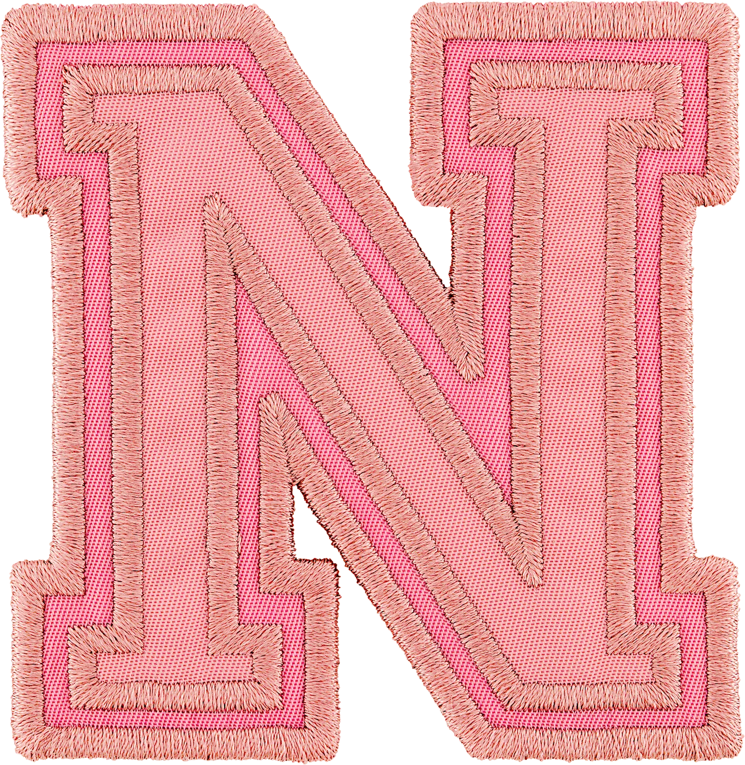 Mauve Varsity Nylon Letter Patch