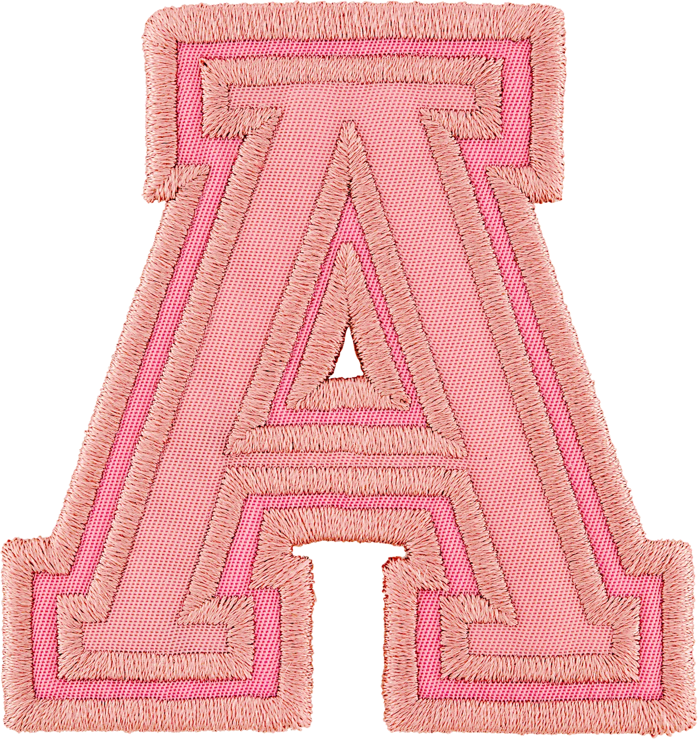 Mauve Varsity Nylon Letter Patch