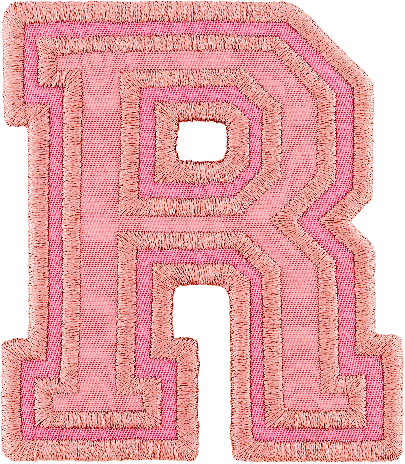 Mauve Varsity Nylon Letter Patch