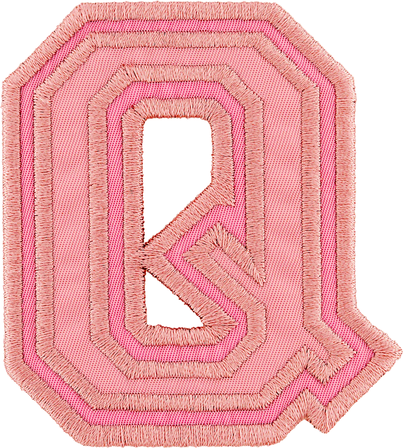 Mauve Varsity Nylon Letter Patch