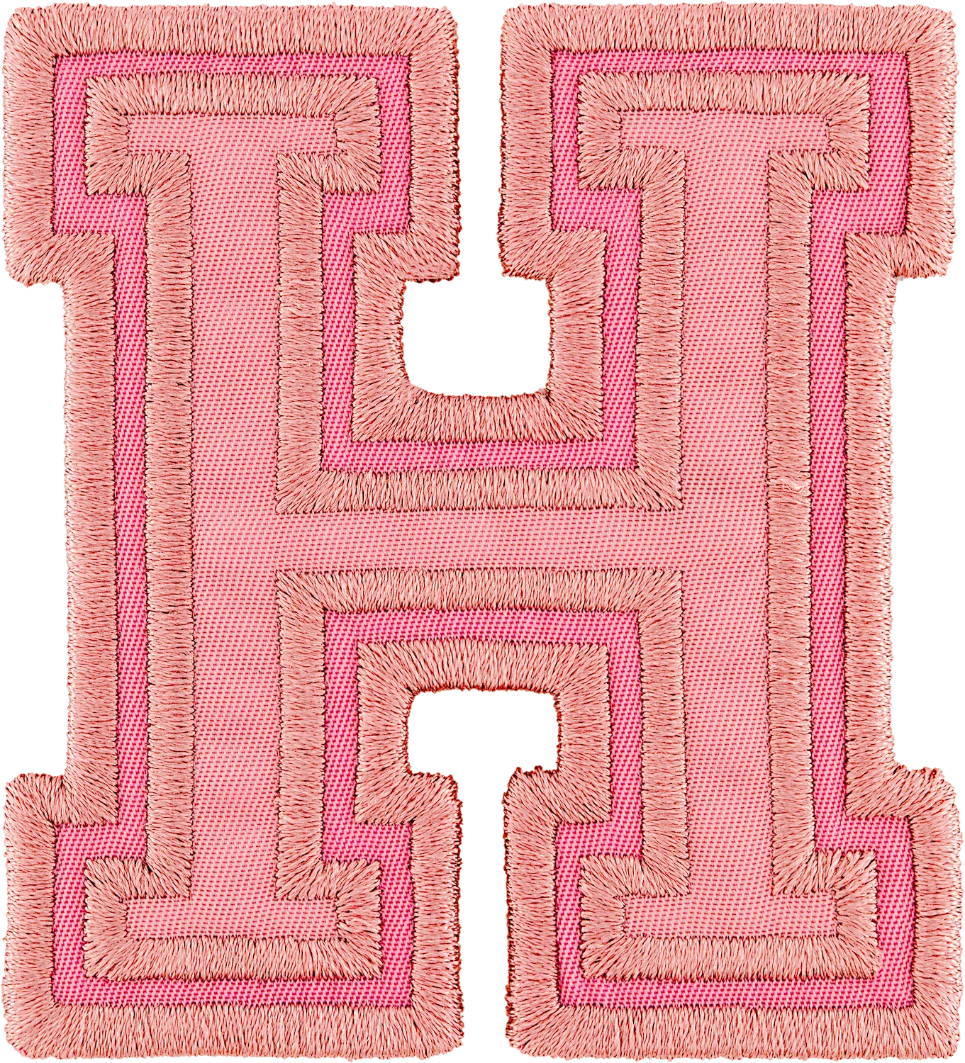 Mauve Varsity Nylon Letter Patch