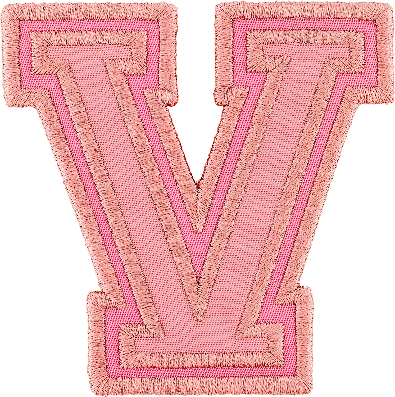 Mauve Varsity Nylon Letter Patch