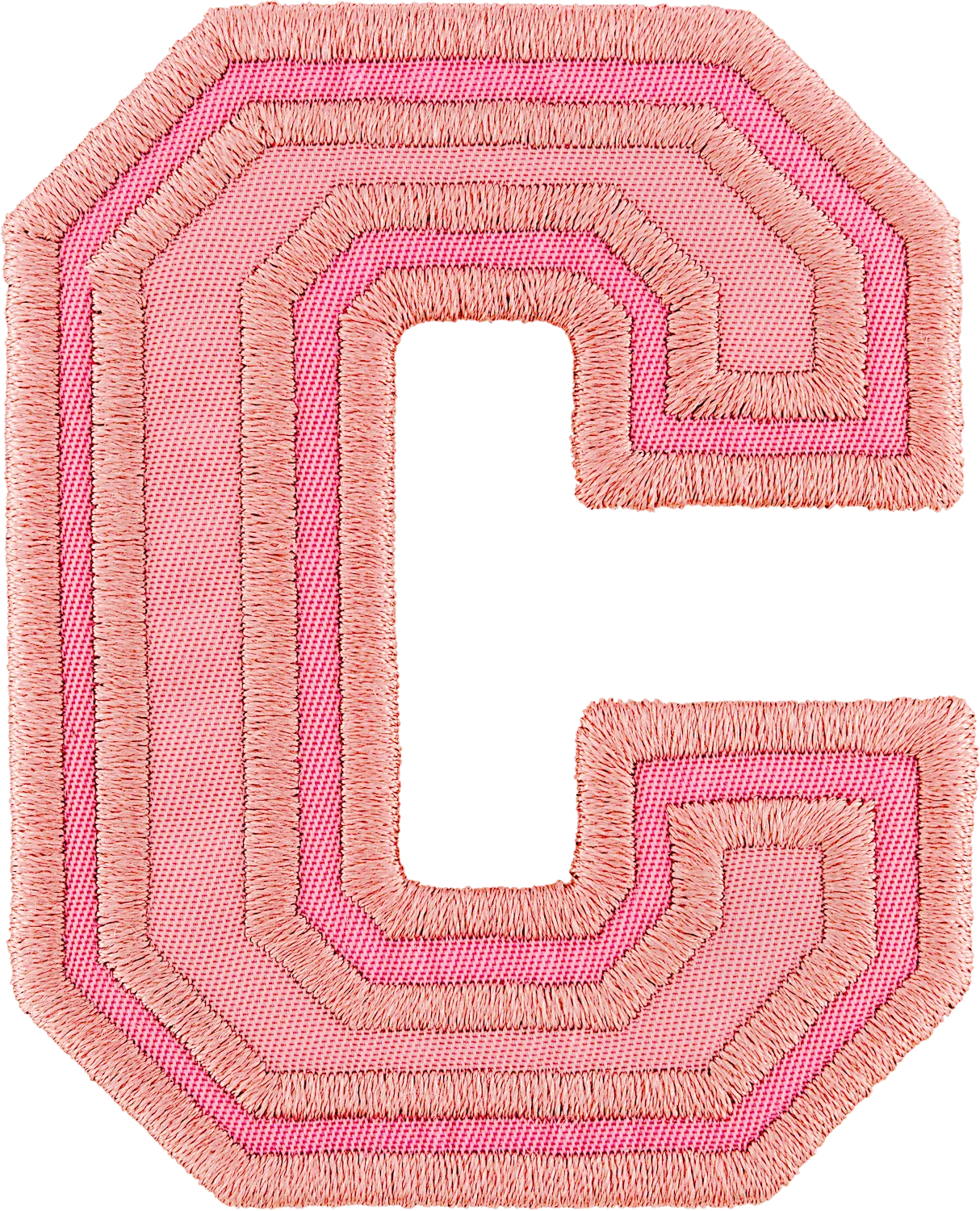 Mauve Varsity Nylon Letter Patch