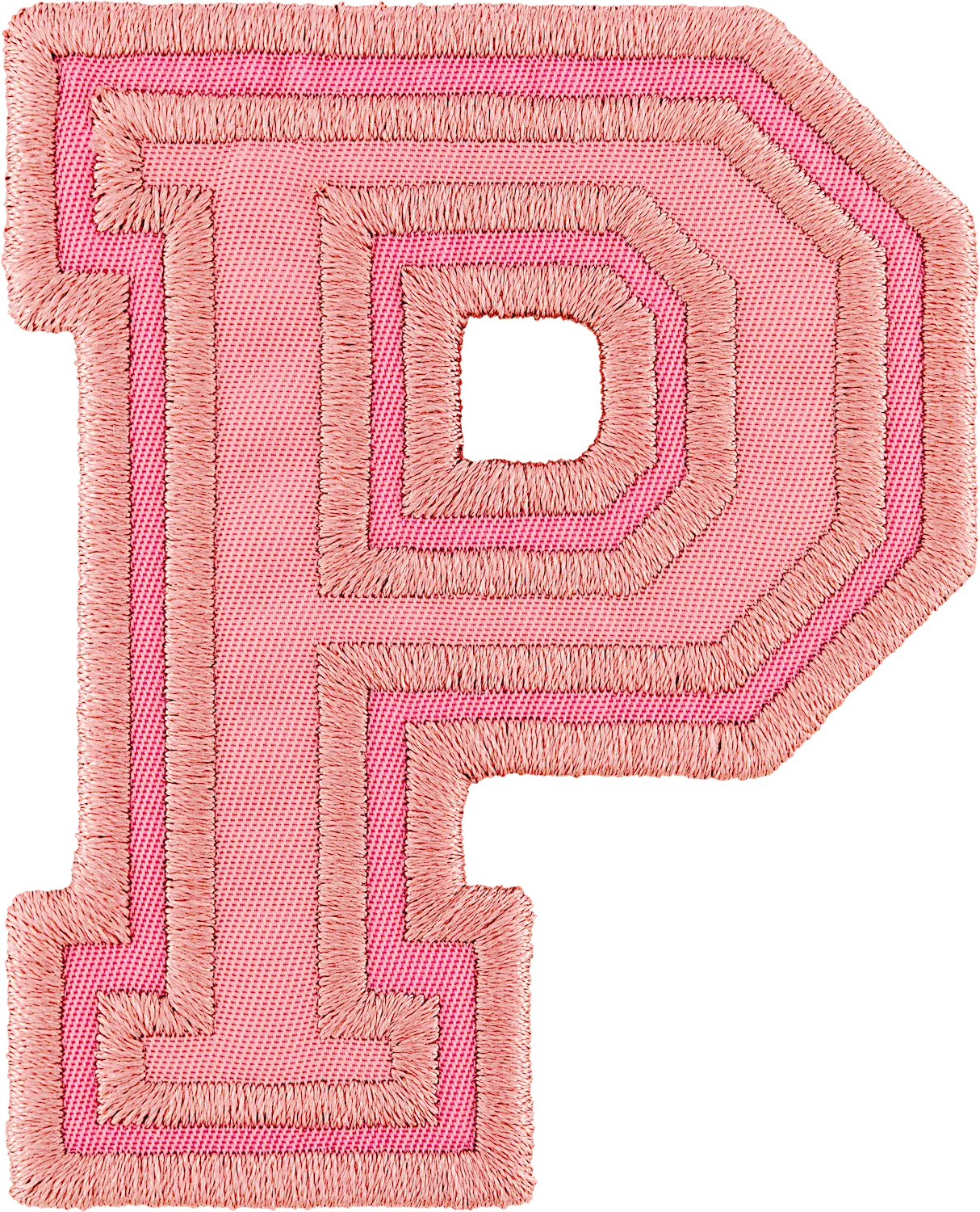 Mauve Varsity Nylon Letter Patch