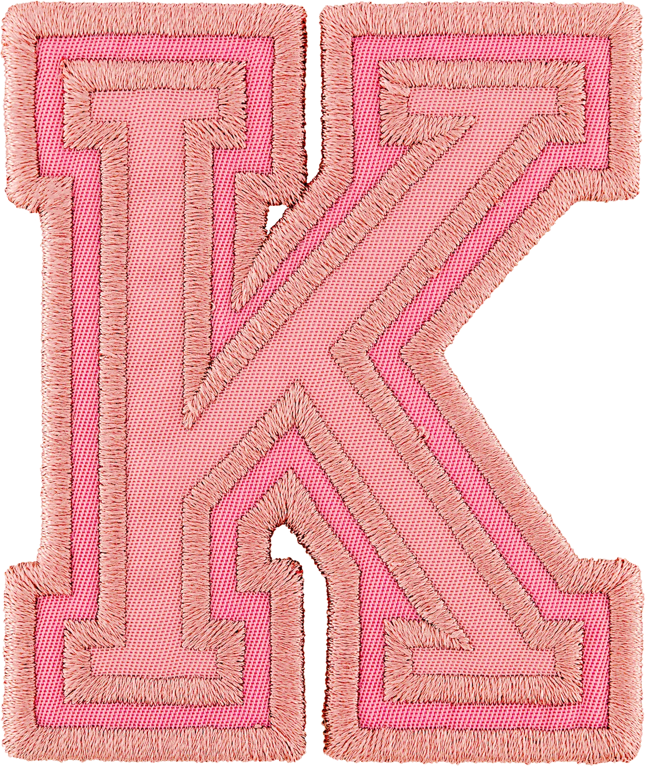 Mauve Varsity Nylon Letter Patch