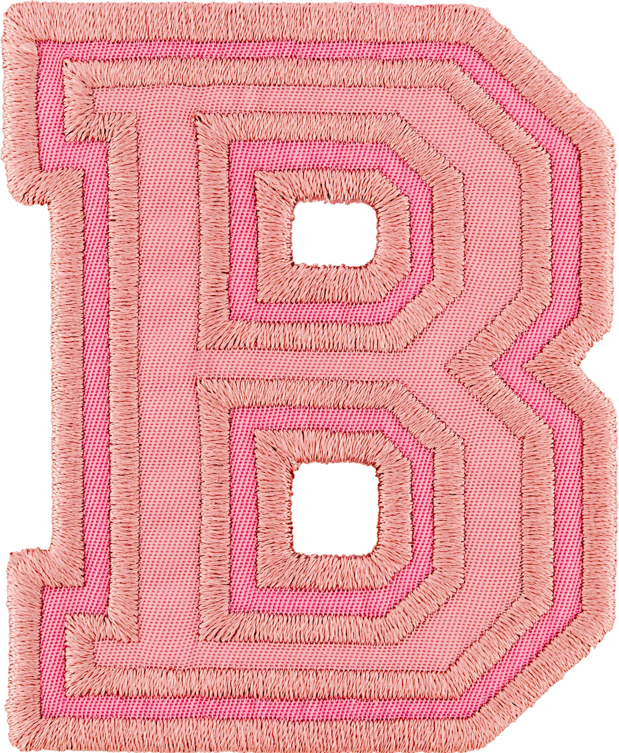 Mauve Varsity Nylon Letter Patch