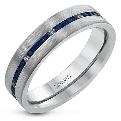 Men's Wedding Band In 14k Or 18k Gold With Diamonds