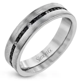 Men's Wedding Band In 14k Or 18k Gold With Diamonds