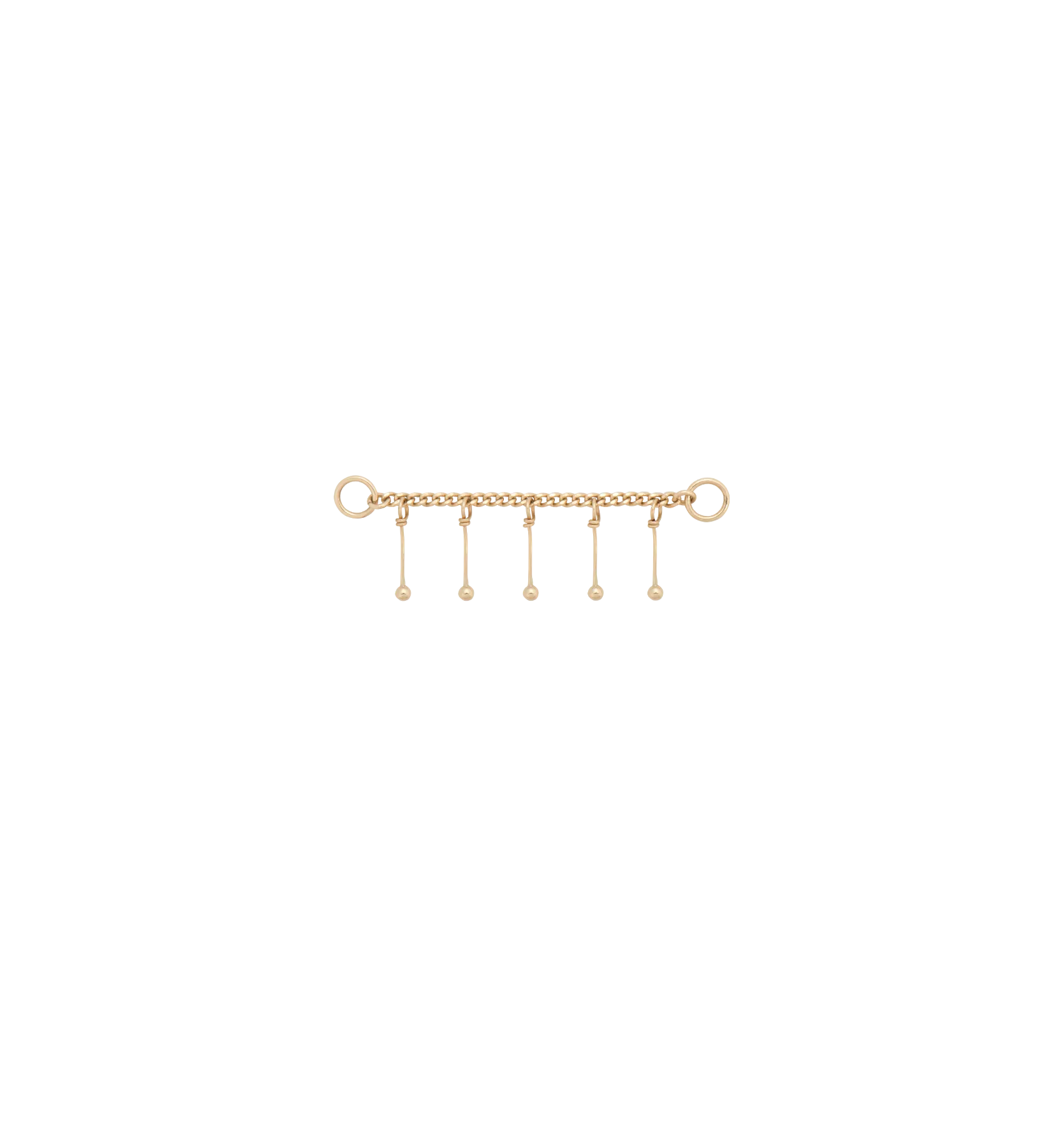 Mythical Pillars Chain Charm Piercing 14K