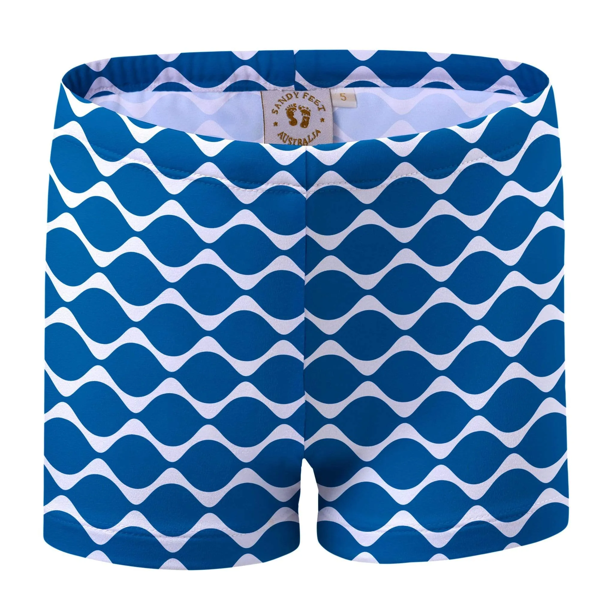 Navy Wave Swim Shorts