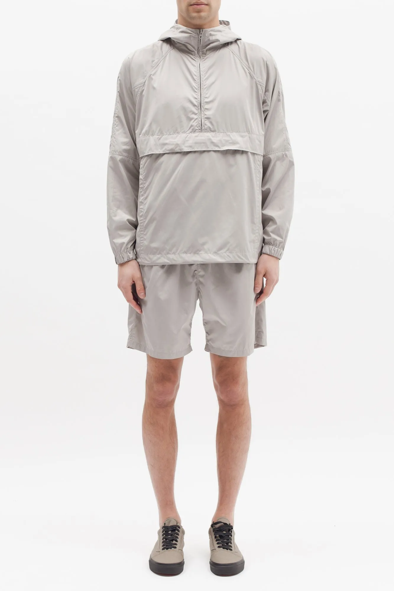 Nylon Popover Jacket - Grey