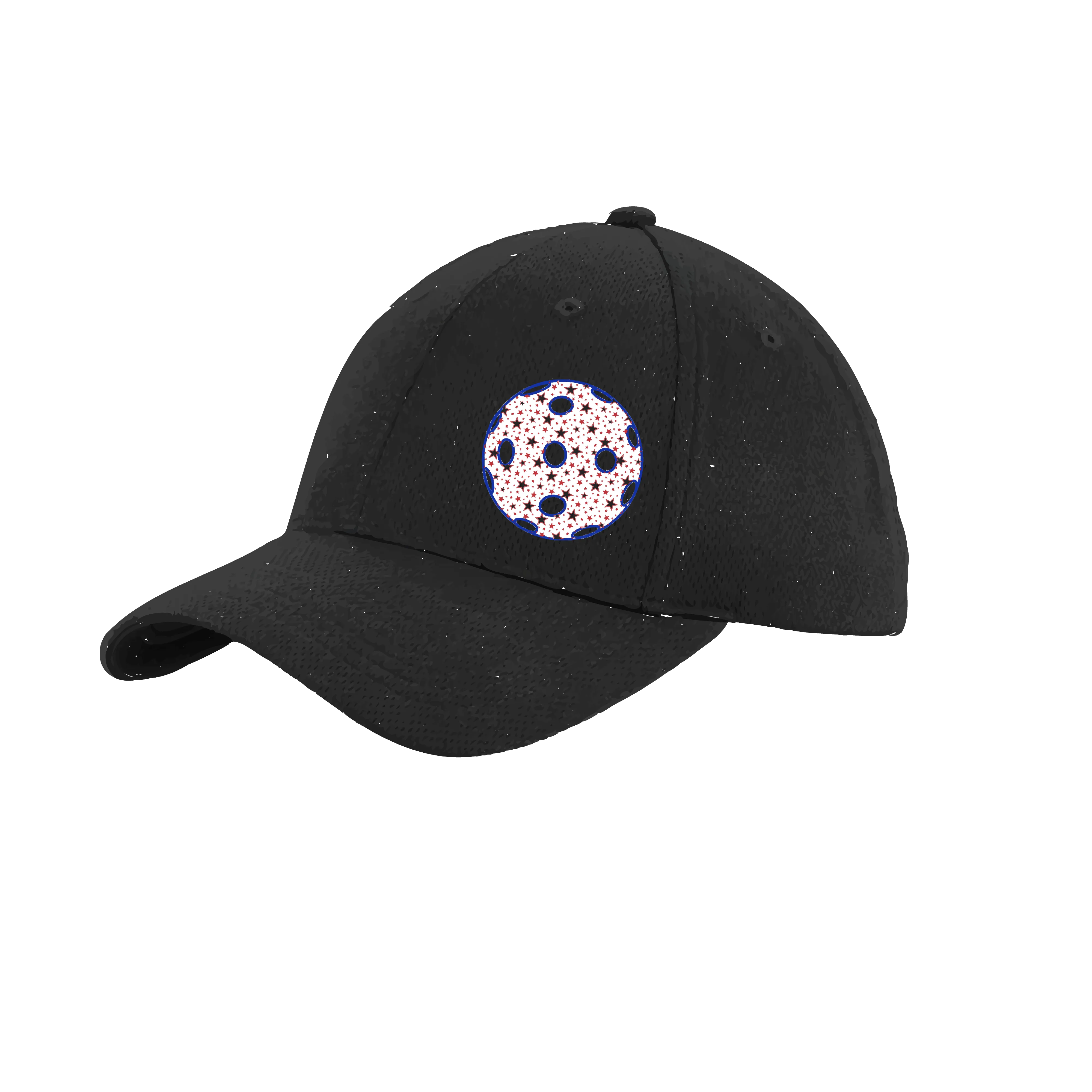 Patriotic Star Pickleball (Customizable) | Pickleball Hat | Moisture-Wicking 100% Polyester