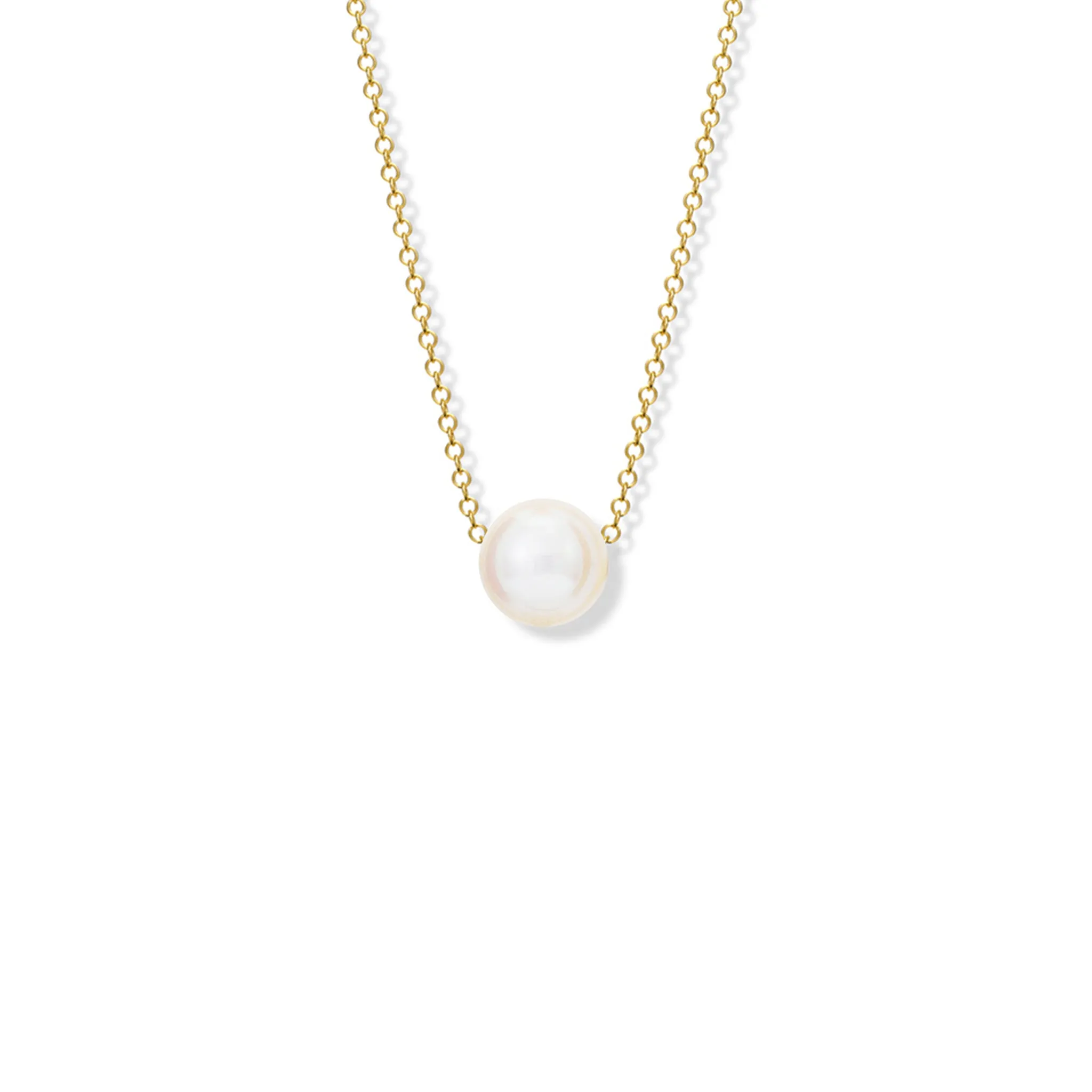 Pelota Necklace Yellow Gold - Pearl