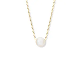 Pelota Necklace Yellow Gold - Pearl