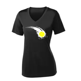 Pickleball Impact | Women's Short Sleeve V-Neck Pickleball Shirts | 100% Polyester