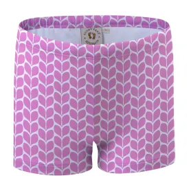 Pink Geo Petal  Swim Shorts