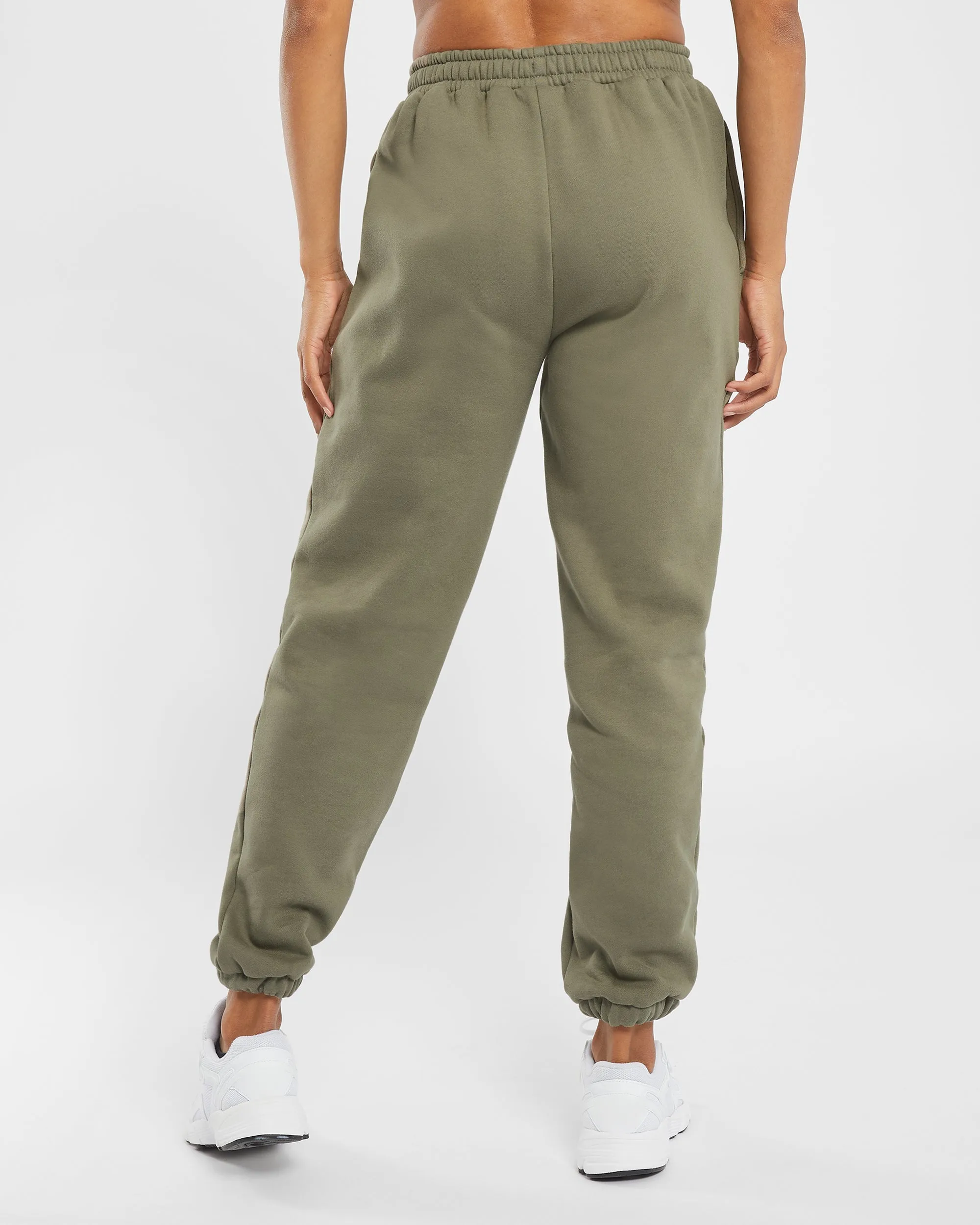 Premium Oversized Joggers - Dusky Olive