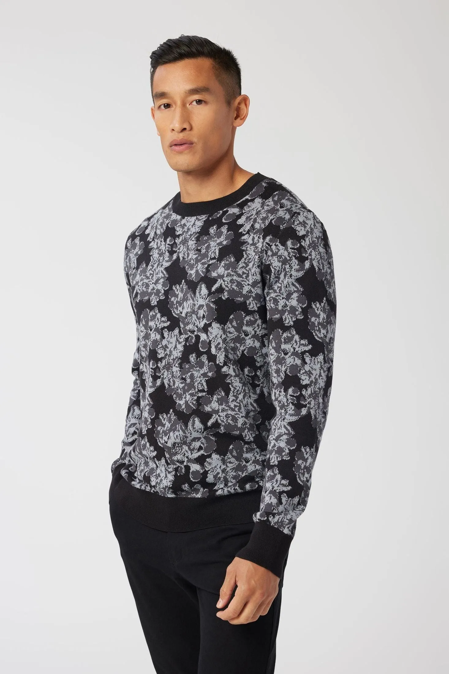 Printed Jacquard Sweater | Organic Cotton