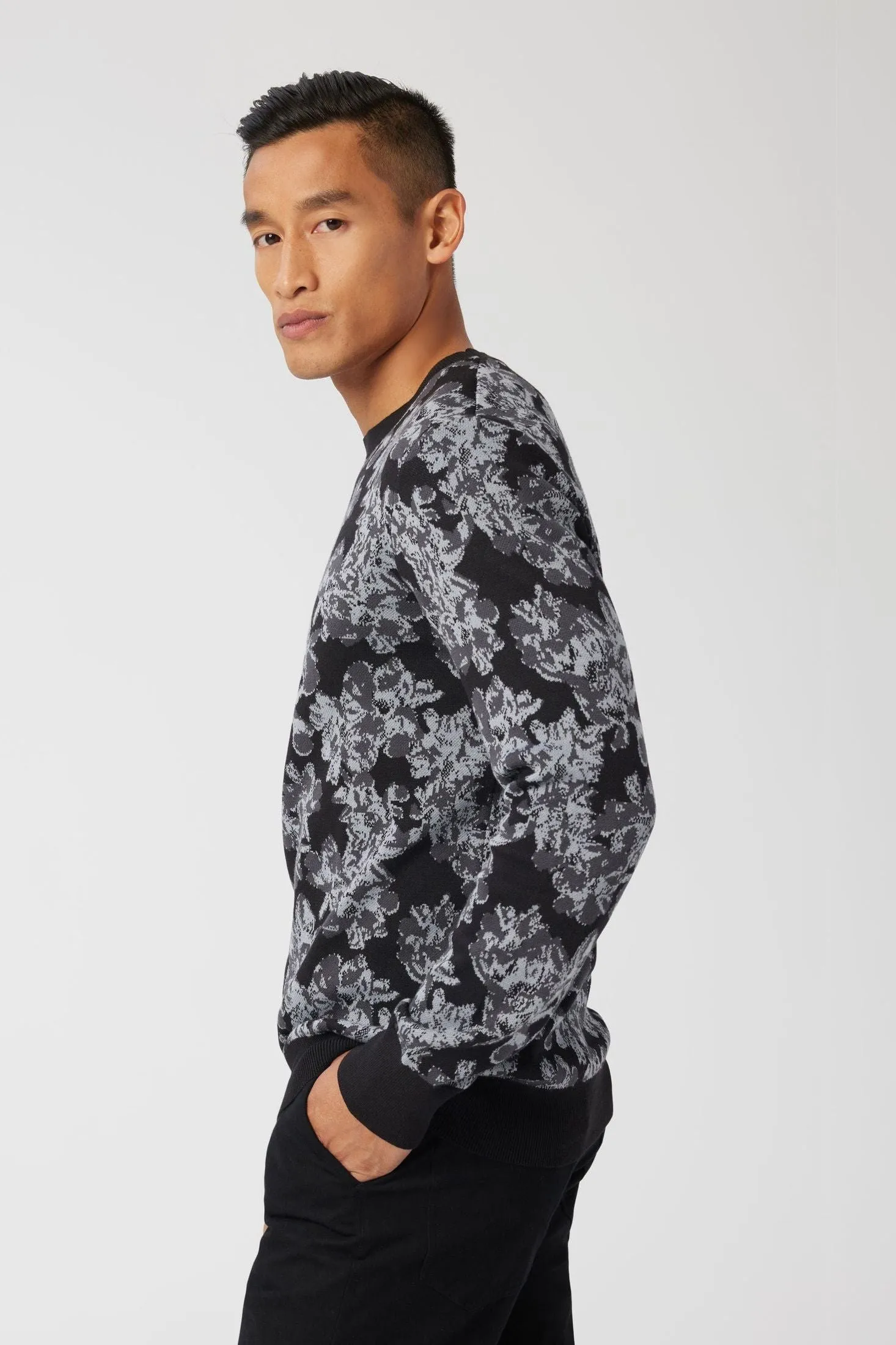 Printed Jacquard Sweater | Organic Cotton