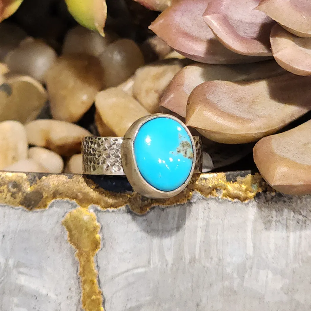 " Nalla "  Blue Ridge Turquoise Ring