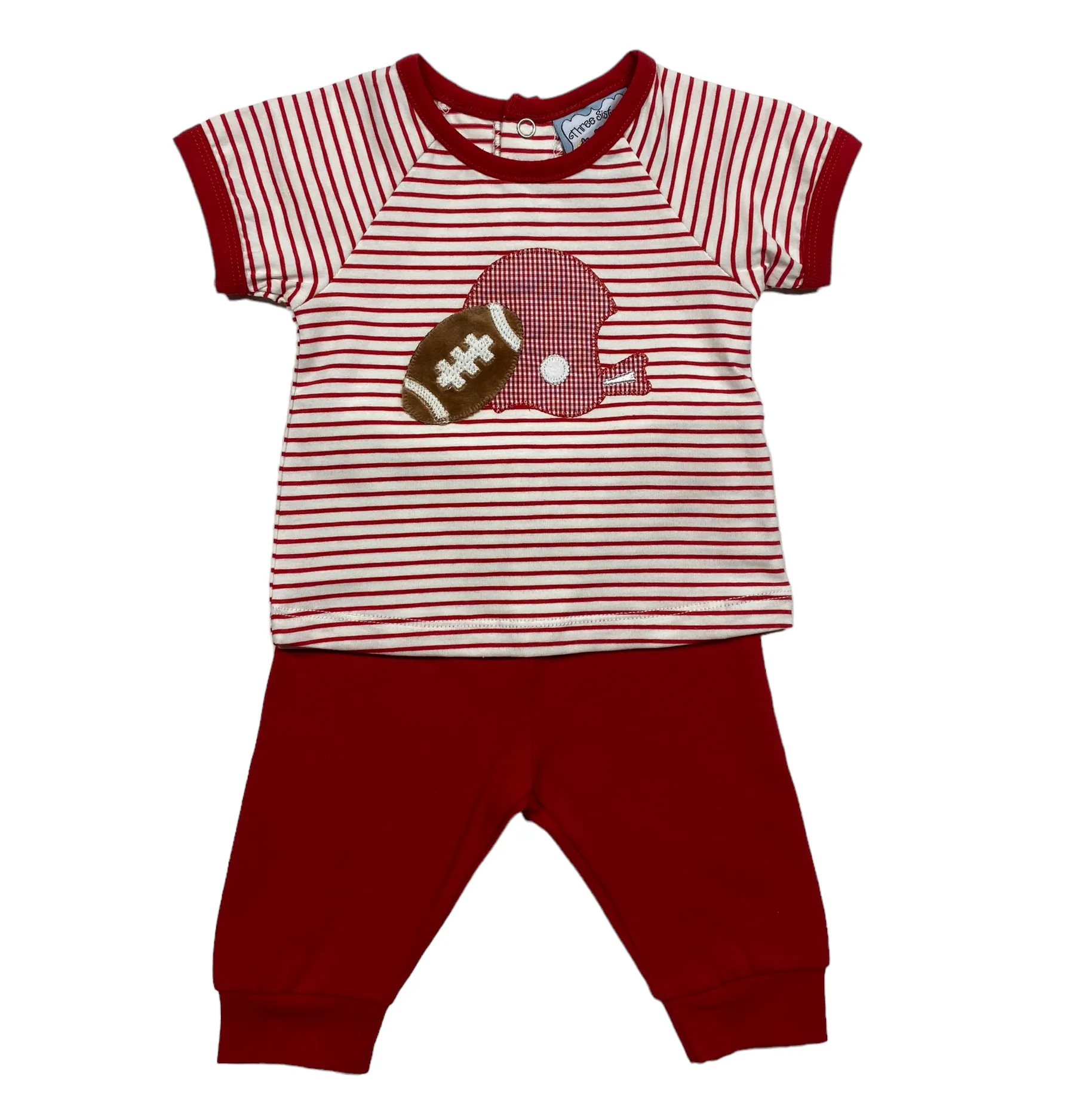 Red Football Boys Romper