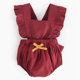 Red Ruffle Romper