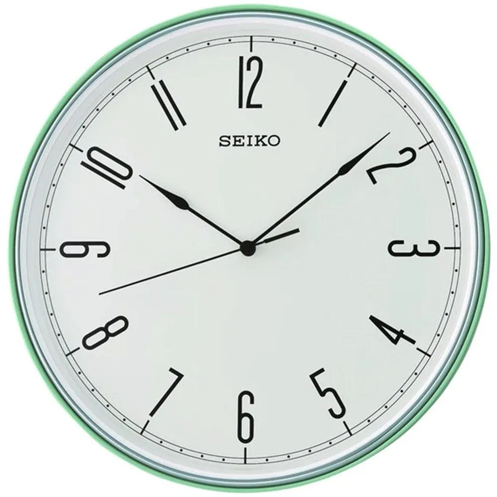 Seiko Black/Red/Green Decorative Wall Clock QXA755