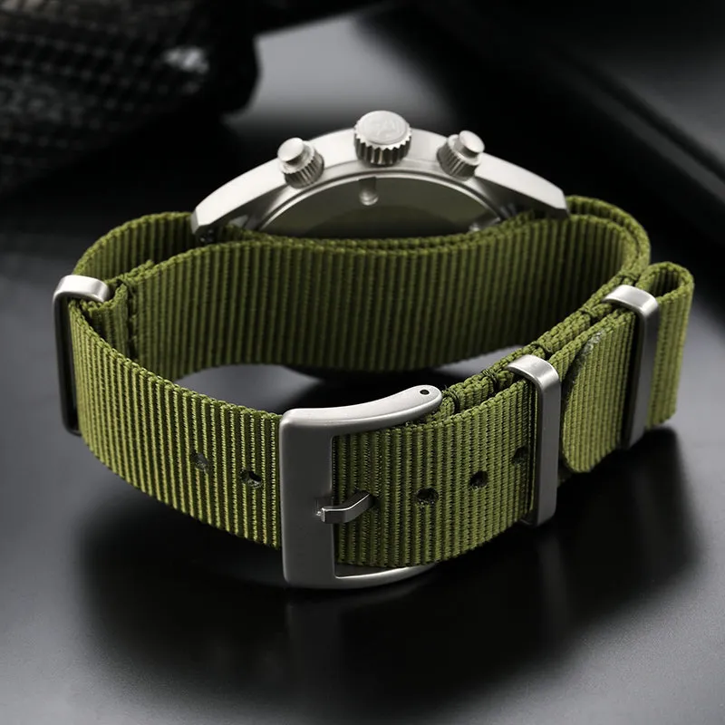 Smooth Nylon Watch Band with Sandblasting Buckle