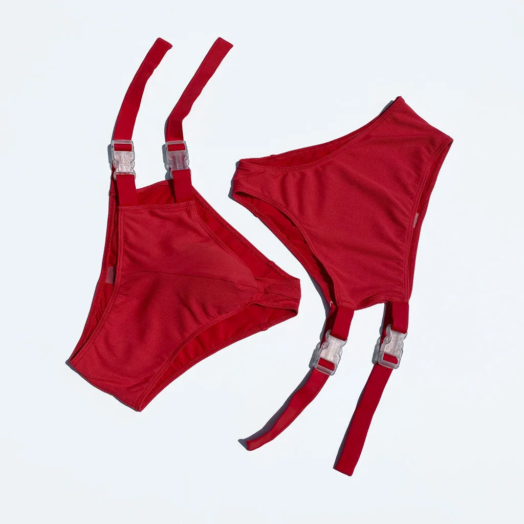 Sol Bottom (Narrow) - Red Ribbed