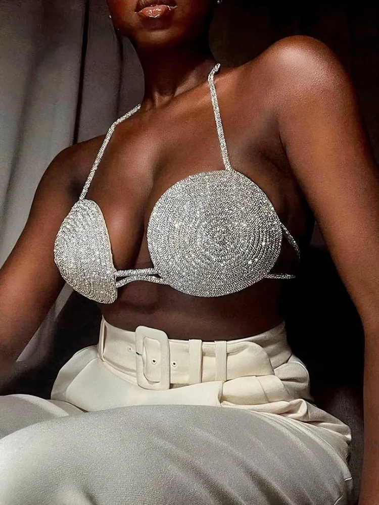 SWIRL Crystal Bra Top