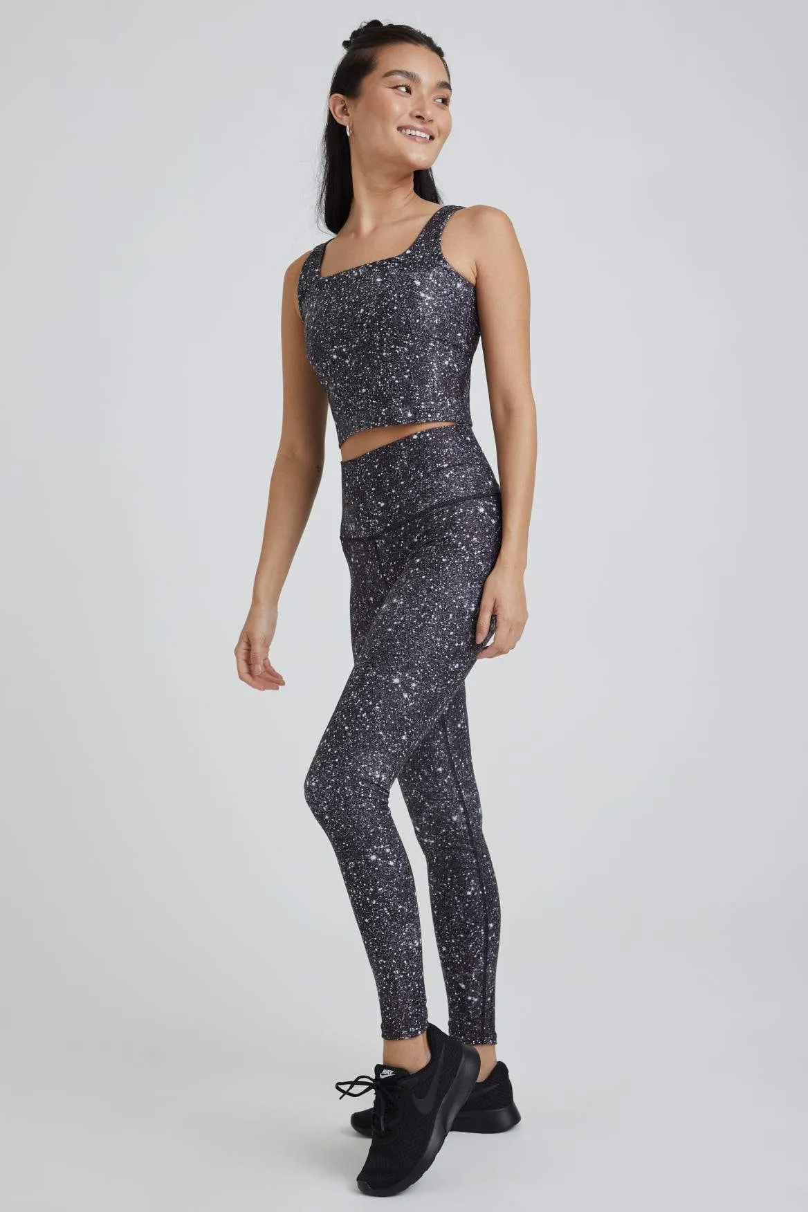 Thalia Cropped Tank Super Disco Noir