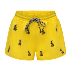 THE WOMEN'S CLASSIC SWIM SHORTS-YELLOW