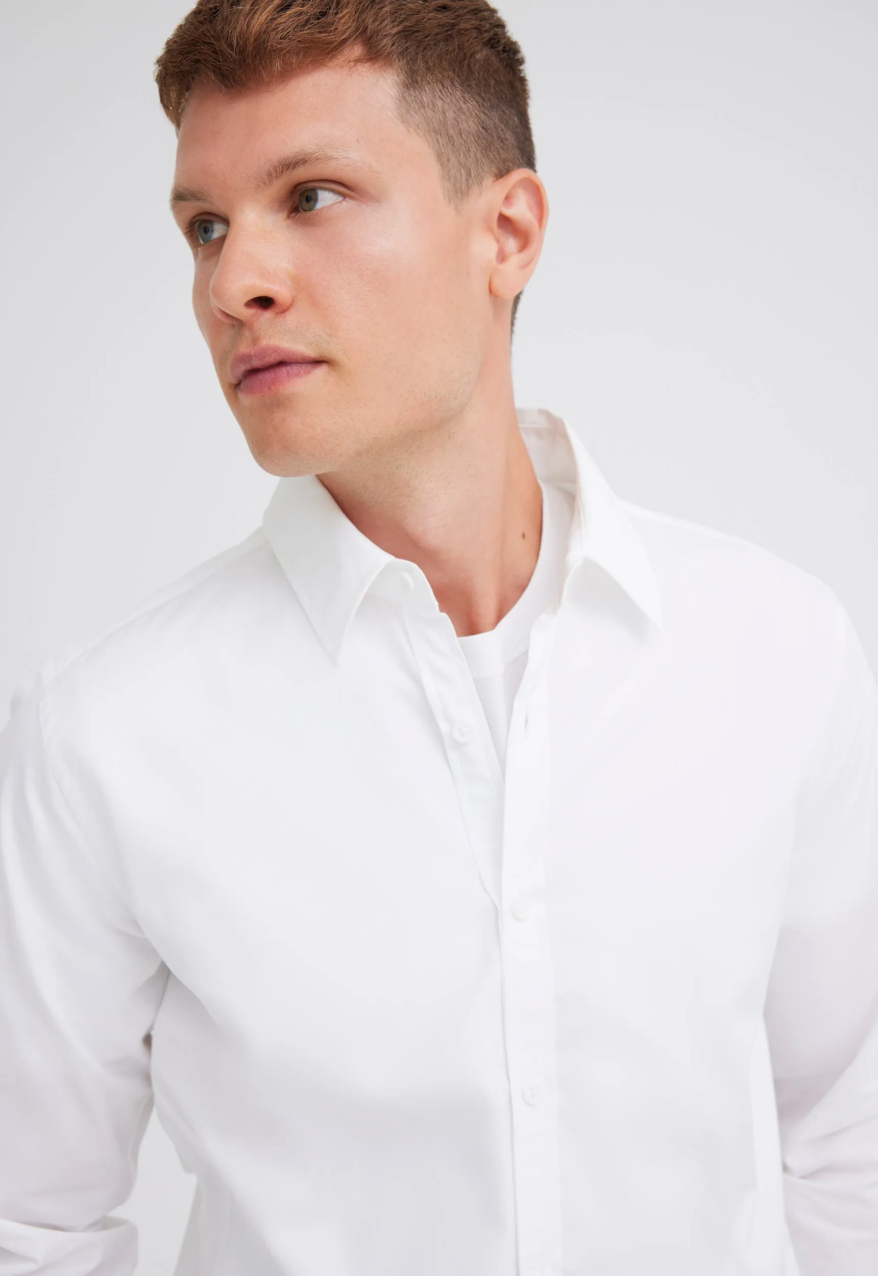 White Cotton Shirt - White