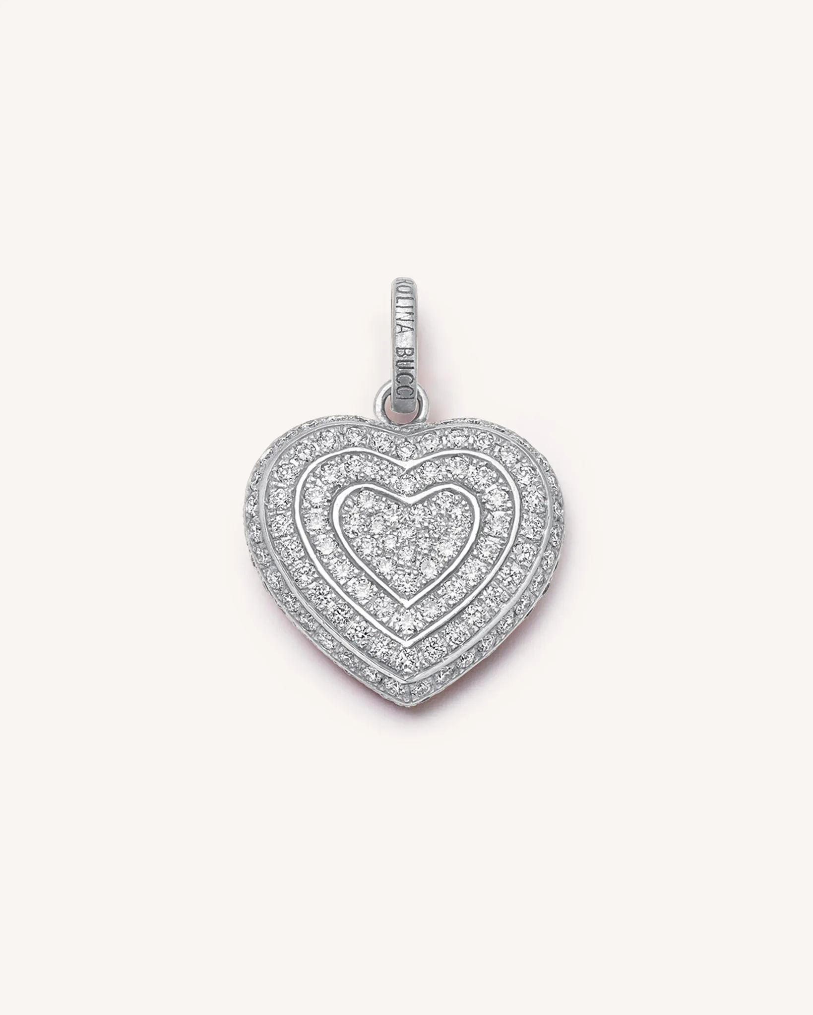 White Diamond Pavé Small Cuore Pendant