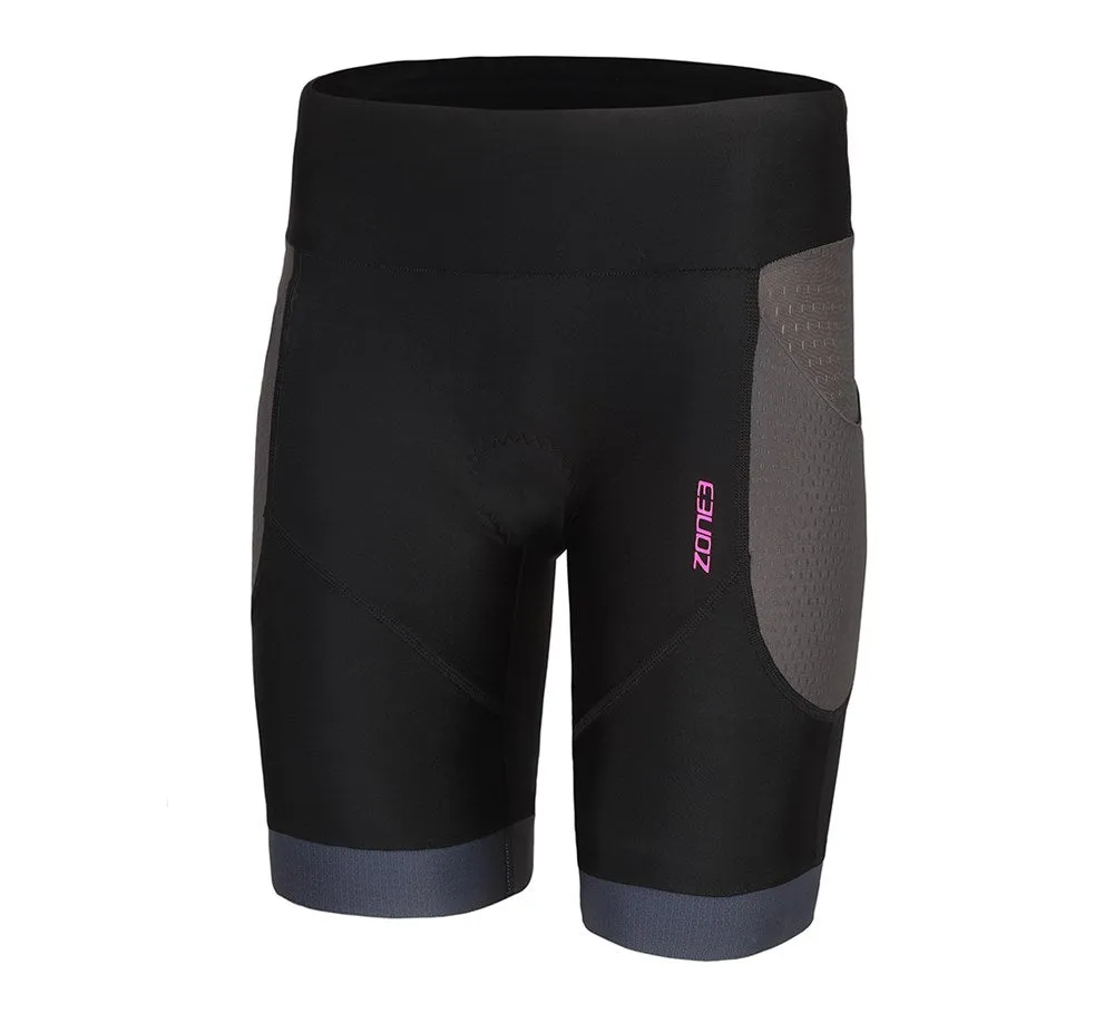 WOMENS AQUAFLO PLUS TRISHORTS BLACK PINK ZONE3