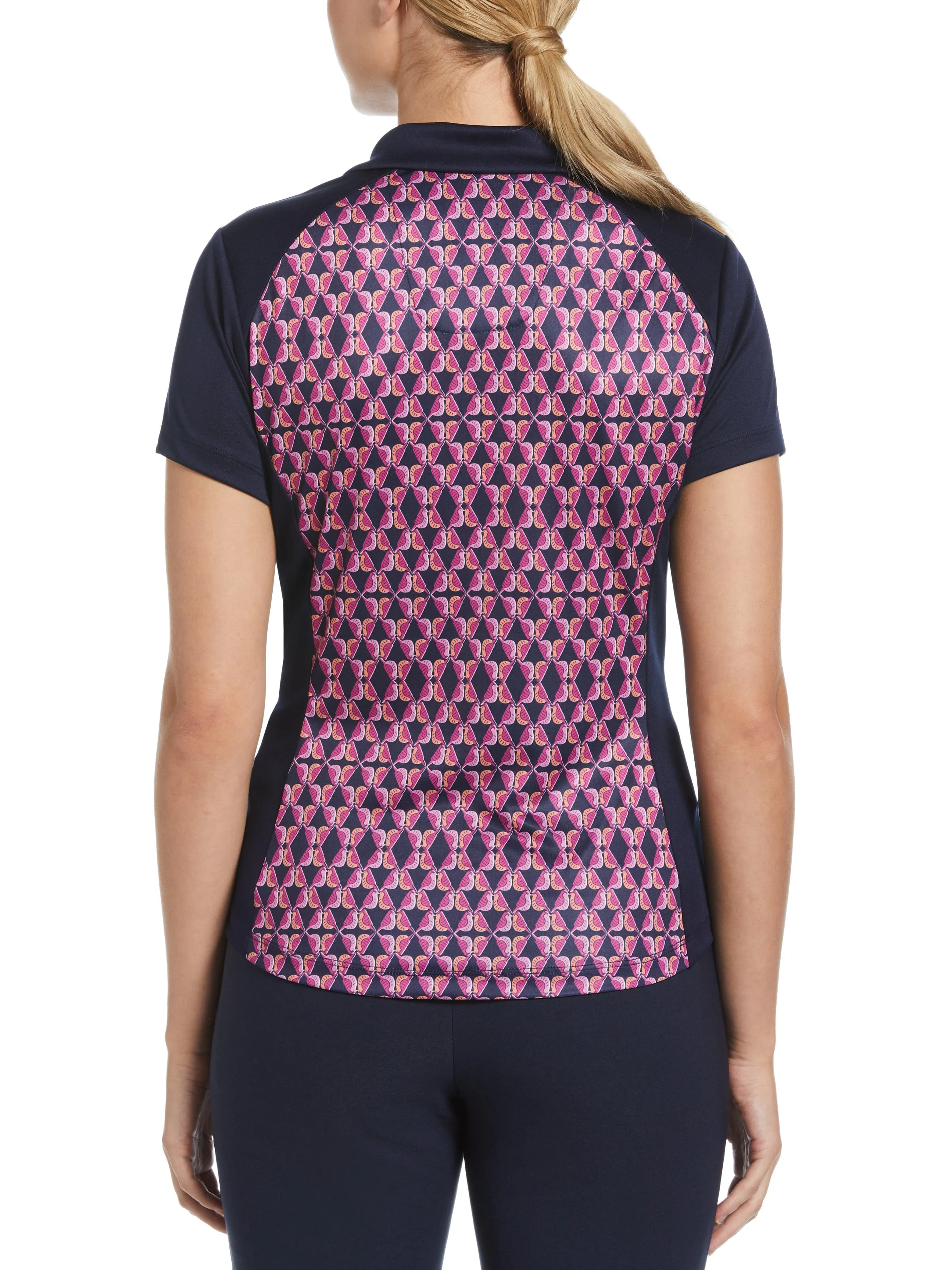 Women's Birdie Geo Print Golf Polo