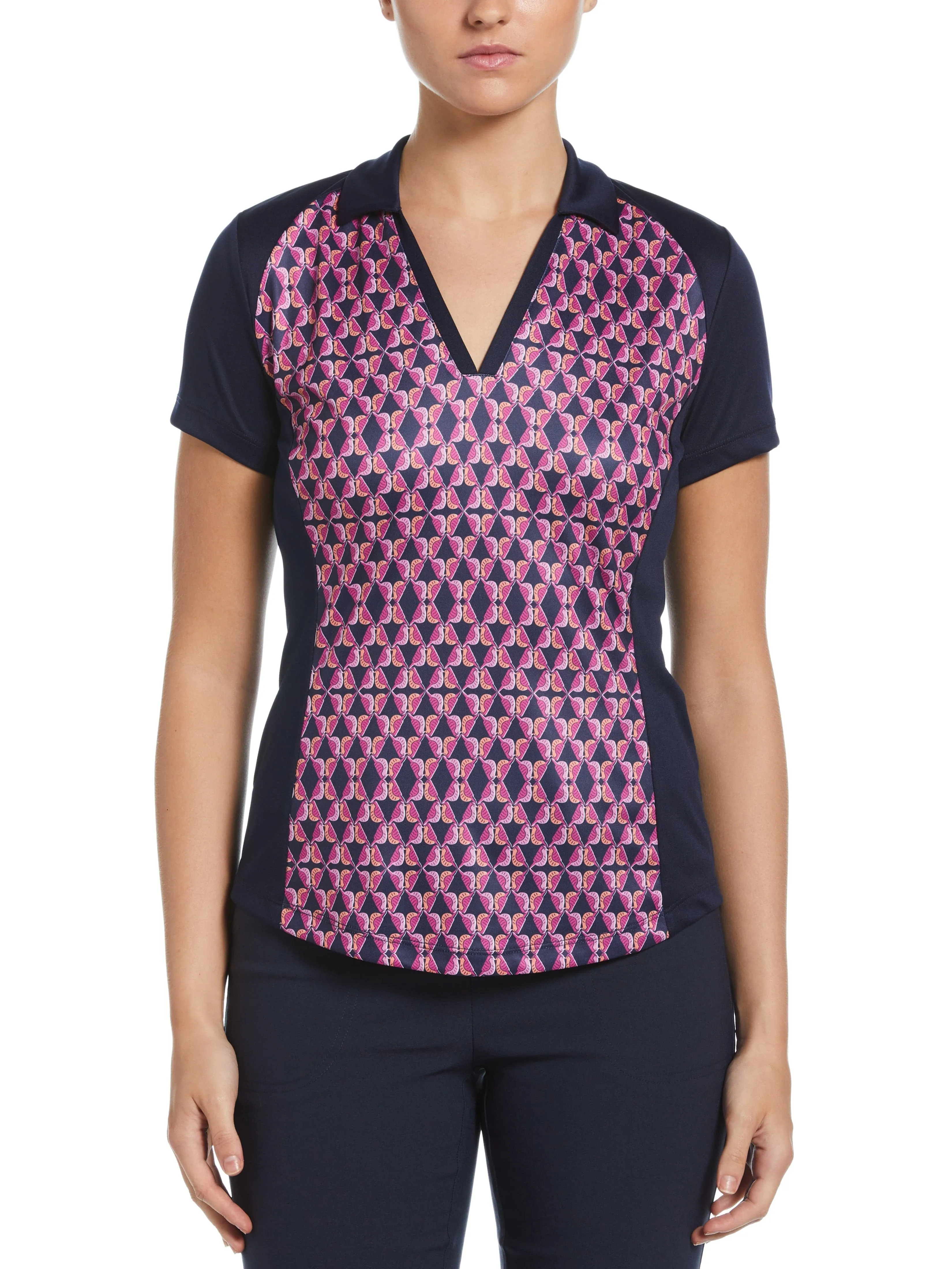 Women's Birdie Geo Print Golf Polo