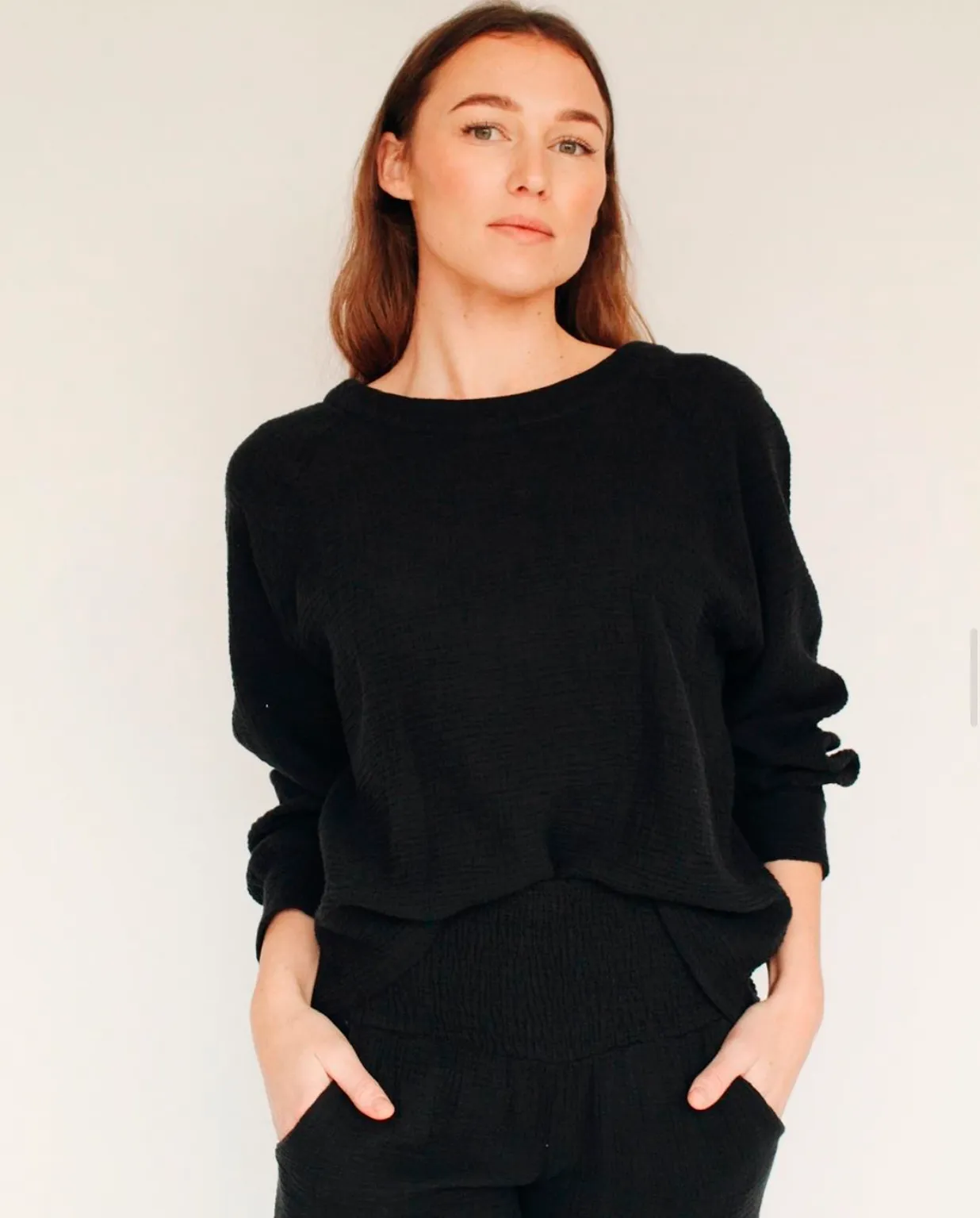 Zoe Peasant Blouse Black